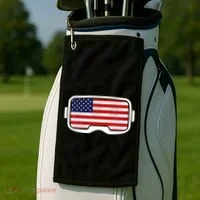USA Retro Video Game Flag Golf Towel thumb 2