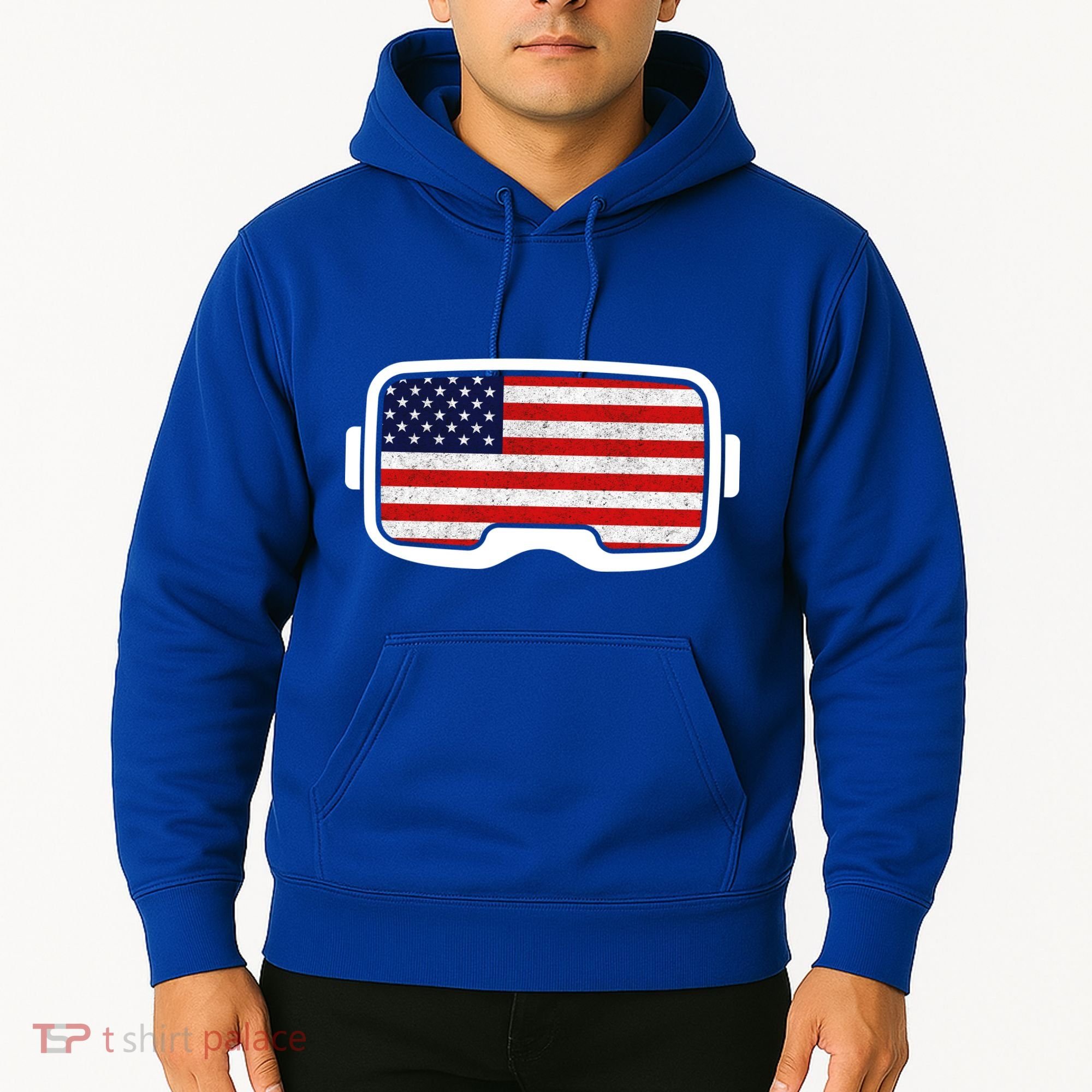 USA Retro Video Game Flag Hoodie