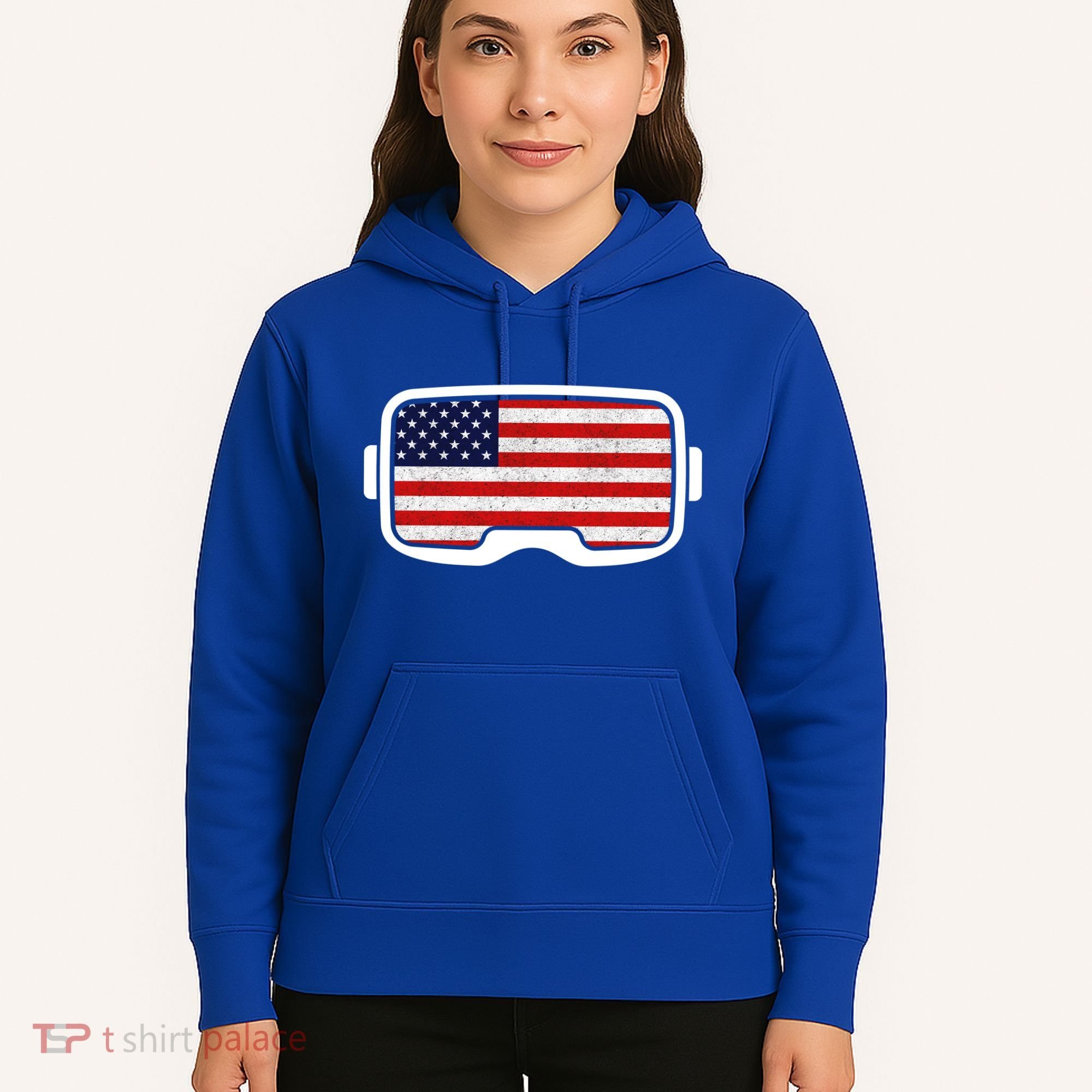 USA Retro Video Game Flag Hoodie