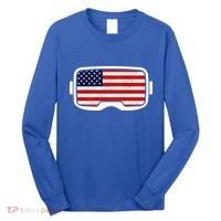 USA Retro Video Game Flag Long Sleeve Shirt thumb 0