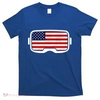 USA Retro Video Game Flag T-Shirt thumb 0