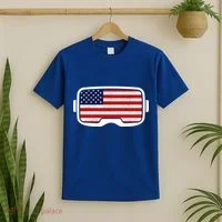 USA Retro Video Game Flag T-Shirt thumb 2