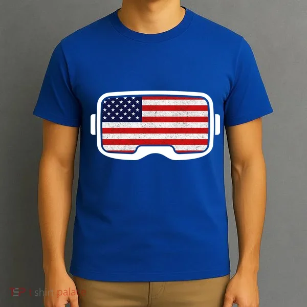 USA Retro Video Game Flag T-Shirt