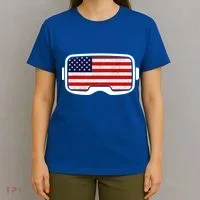 USA Retro Video Game Flag T-Shirt thumb 4