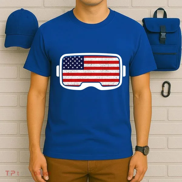 USA Retro Video Game Flag T-Shirt