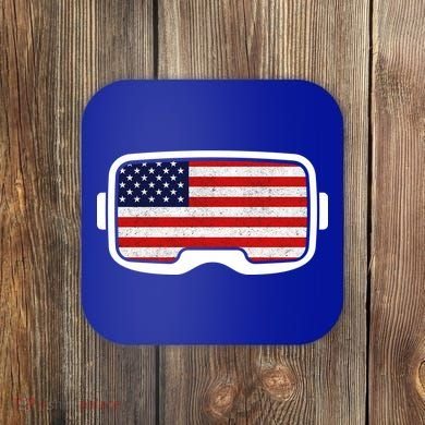 USA Retro Video Game Flag Coaster