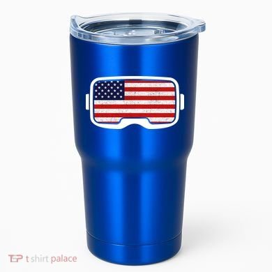 USA Retro Video Game Flag Tumbler