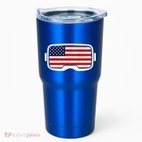 USA Retro Video Game Flag Tumbler thumb 0