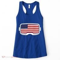 USA Retro Video Game Flag Women's Tank Top thumb 0