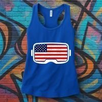 USA Retro Video Game Flag Women's Tank Top thumb 3