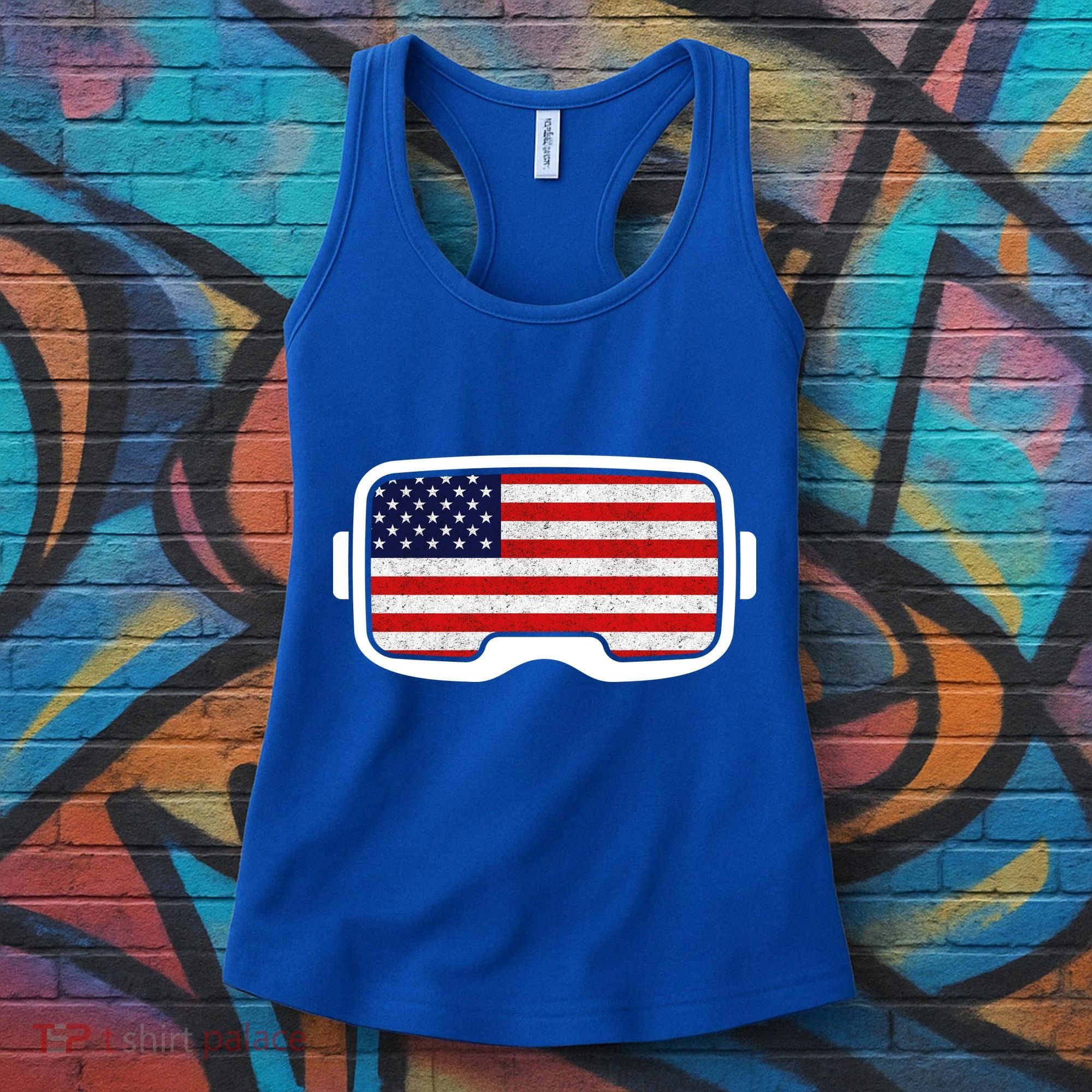 USA Retro Video Game Flag Women's Tank Top