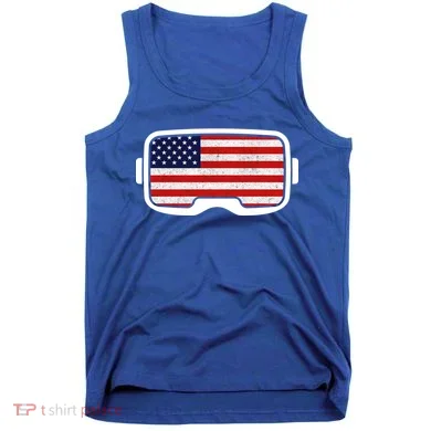 USA Retro Video Game Flag Tank Top