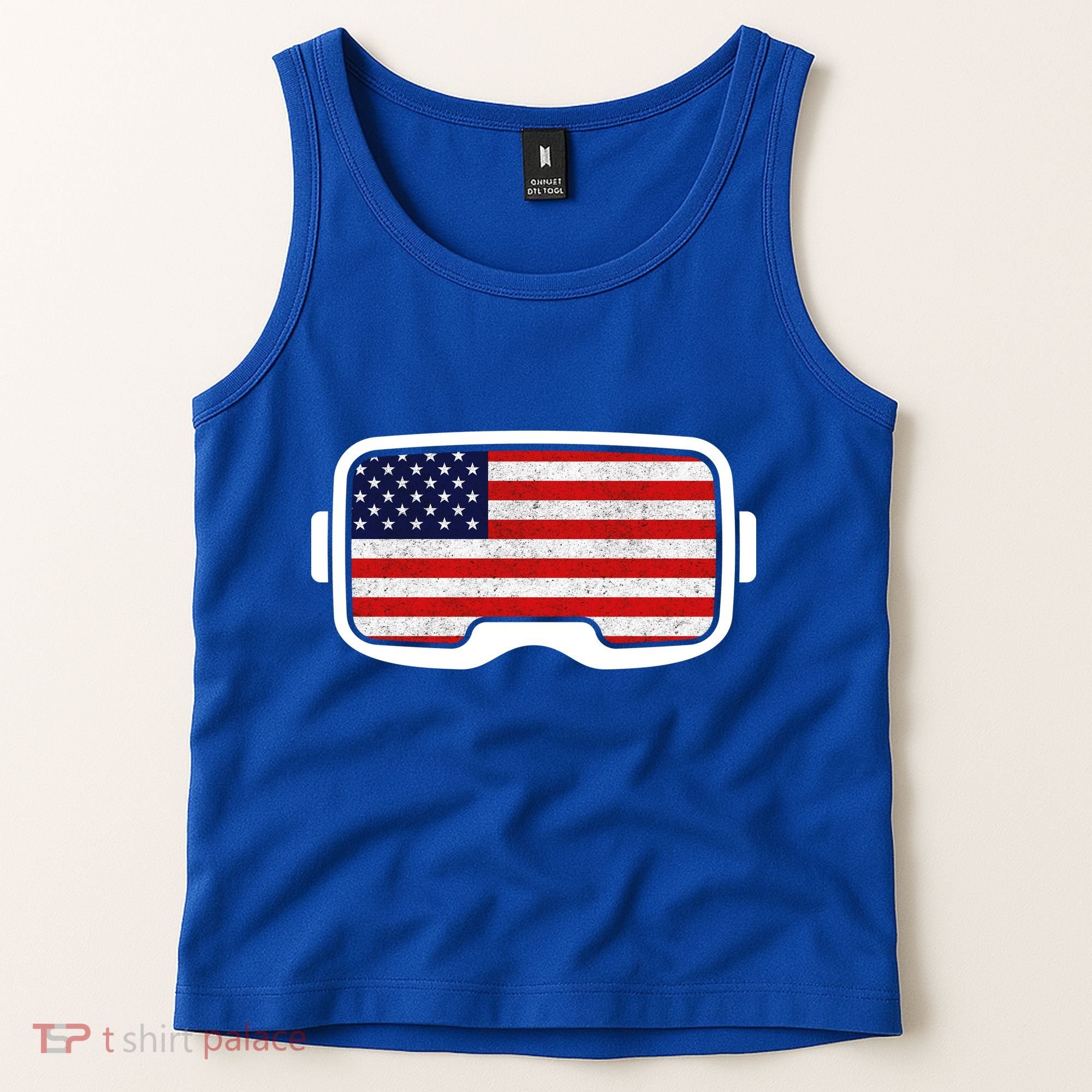 USA Retro Video Game Flag Tank Top