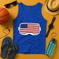 USA Retro Video Game Flag Tank Top thumb 4