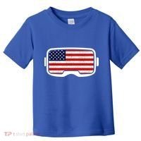 USA Retro Video Game Flag Toddler T-Shirt thumb 0