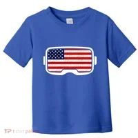 USA Retro Video Game Flag Toddler T-Shirt thumb 0