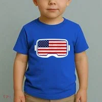USA Retro Video Game Flag Toddler T-Shirt thumb 2