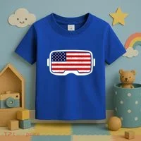 USA Retro Video Game Flag Toddler T-Shirt thumb 3