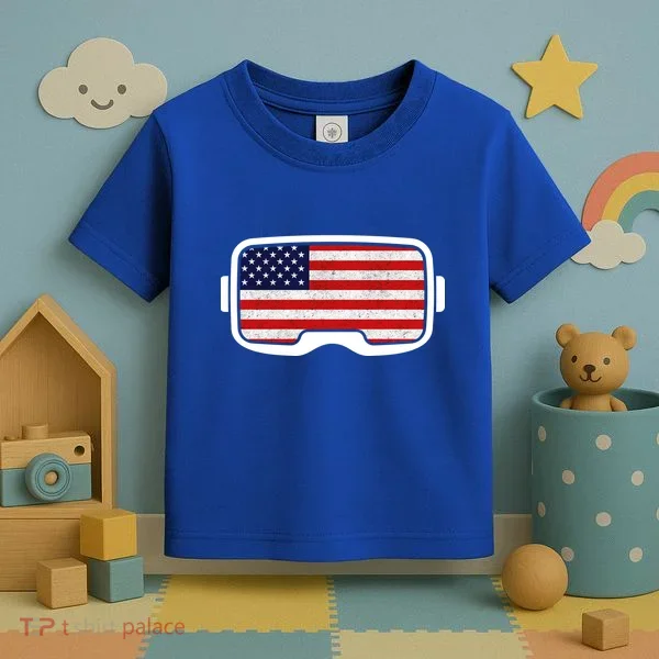 USA Retro Video Game Flag Toddler T-Shirt