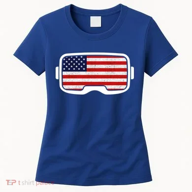 USA Retro Video Game Flag Women's T-Shirt