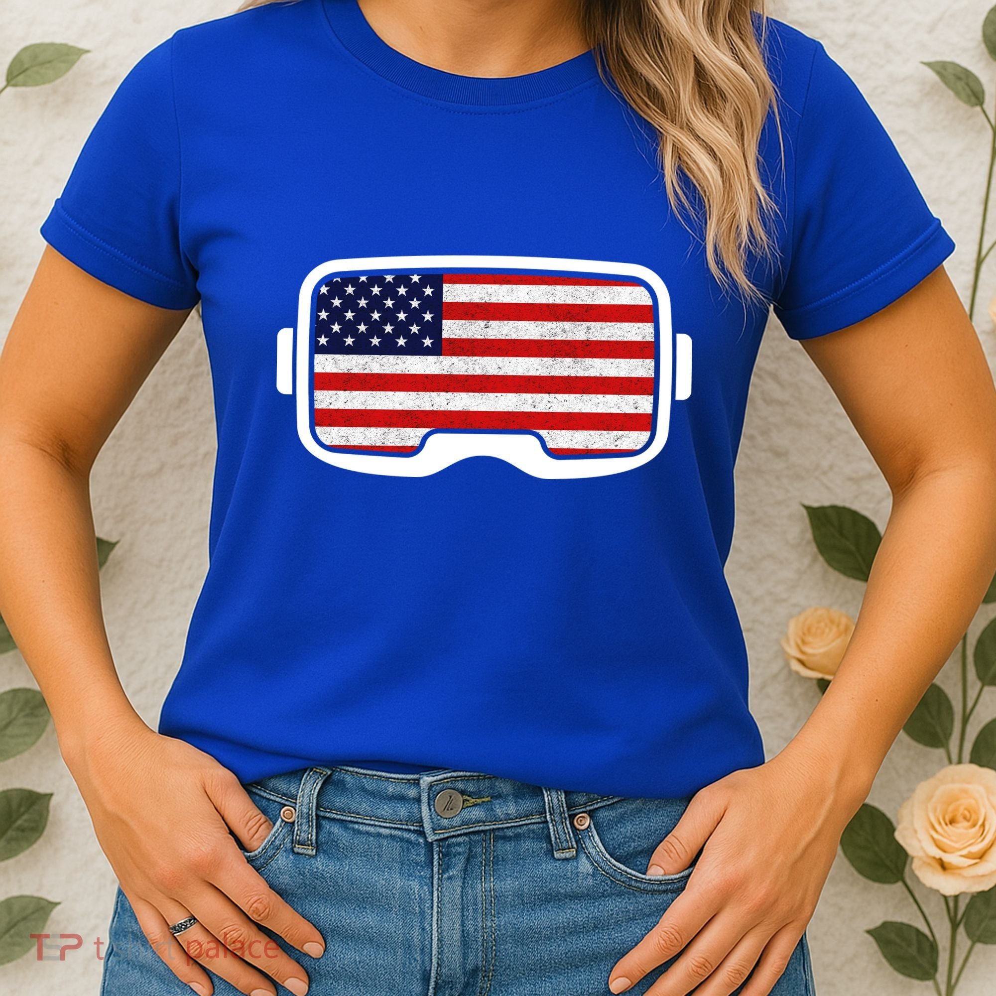 USA Retro Video Game Flag Women's T-Shirt