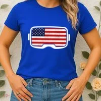 USA Retro Video Game Flag Women's T-Shirt thumb 2