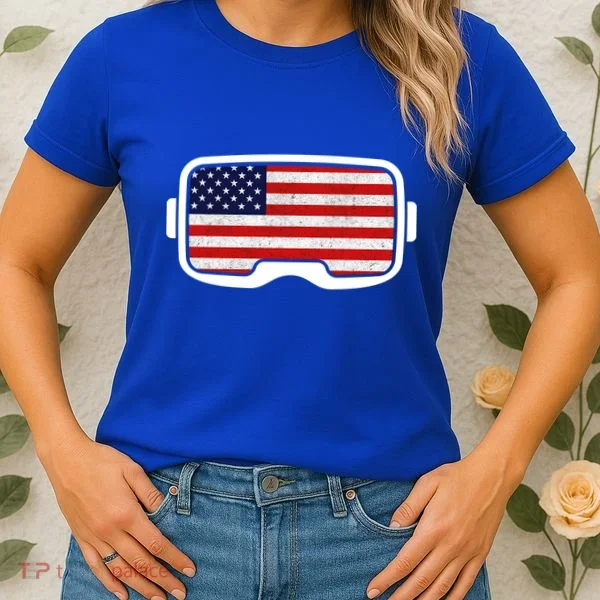 USA Retro Video Game Flag Women's T-Shirt