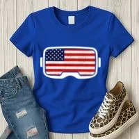 USA Retro Video Game Flag Women's T-Shirt thumb 3