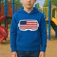 USA Retro Video Game Flag Kids Hoodie thumb 2