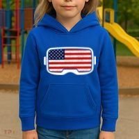 USA Retro Video Game Flag Kids Hoodie thumb 3