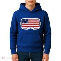 USA Retro Video Game Flag Kids Hoodie thumb 4