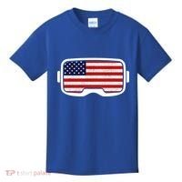 USA Retro Video Game Flag Kids T-Shirt thumb 0