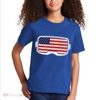 USA Retro Video Game Flag Kids T-Shirt thumb 2