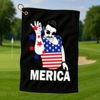 USA Salt Bae Merica Golf Towel thumb 1