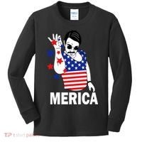 USA Salt Bae Merica Kids Long Sleeve Shirt thumb 0