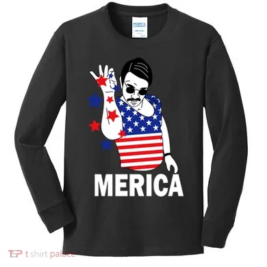 USA Salt Bae Merica Kids Long Sleeve Shirt