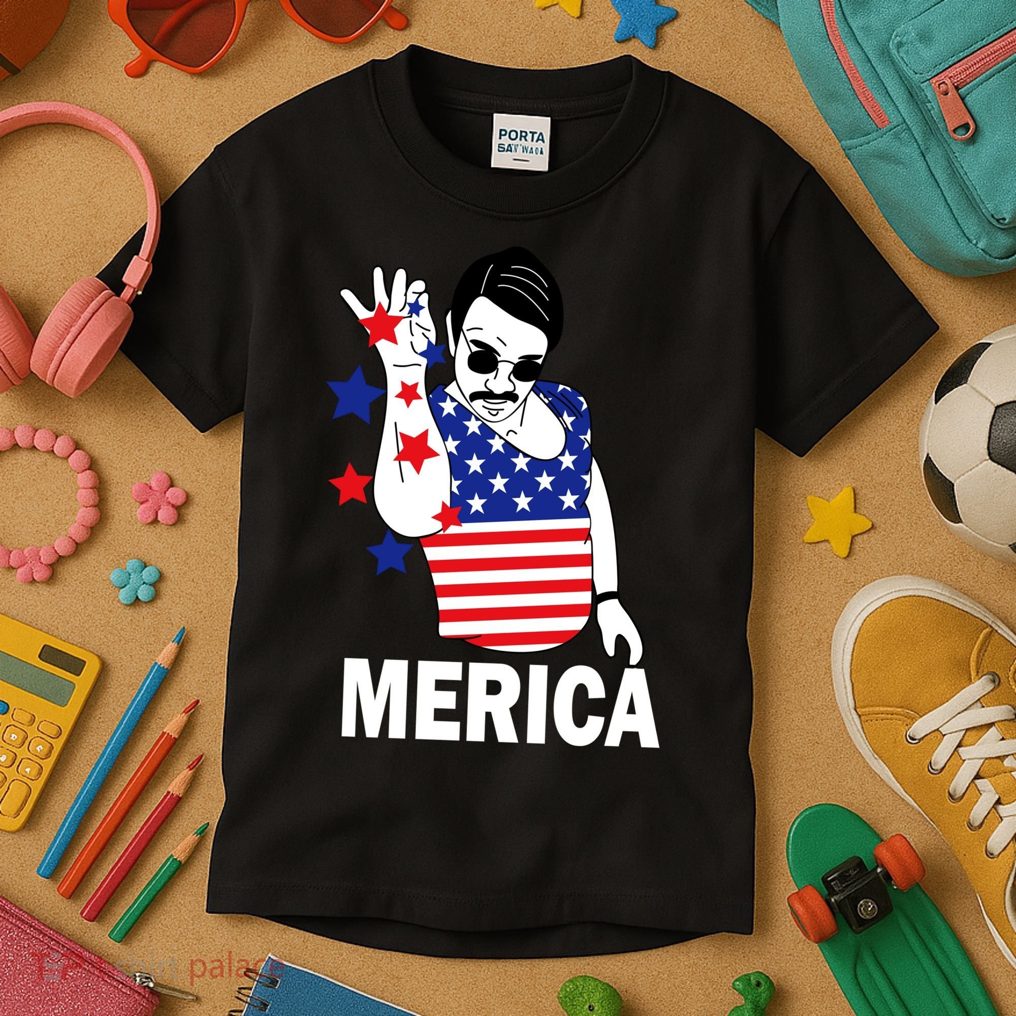 USA Salt Bae Merica Kids T-Shirt