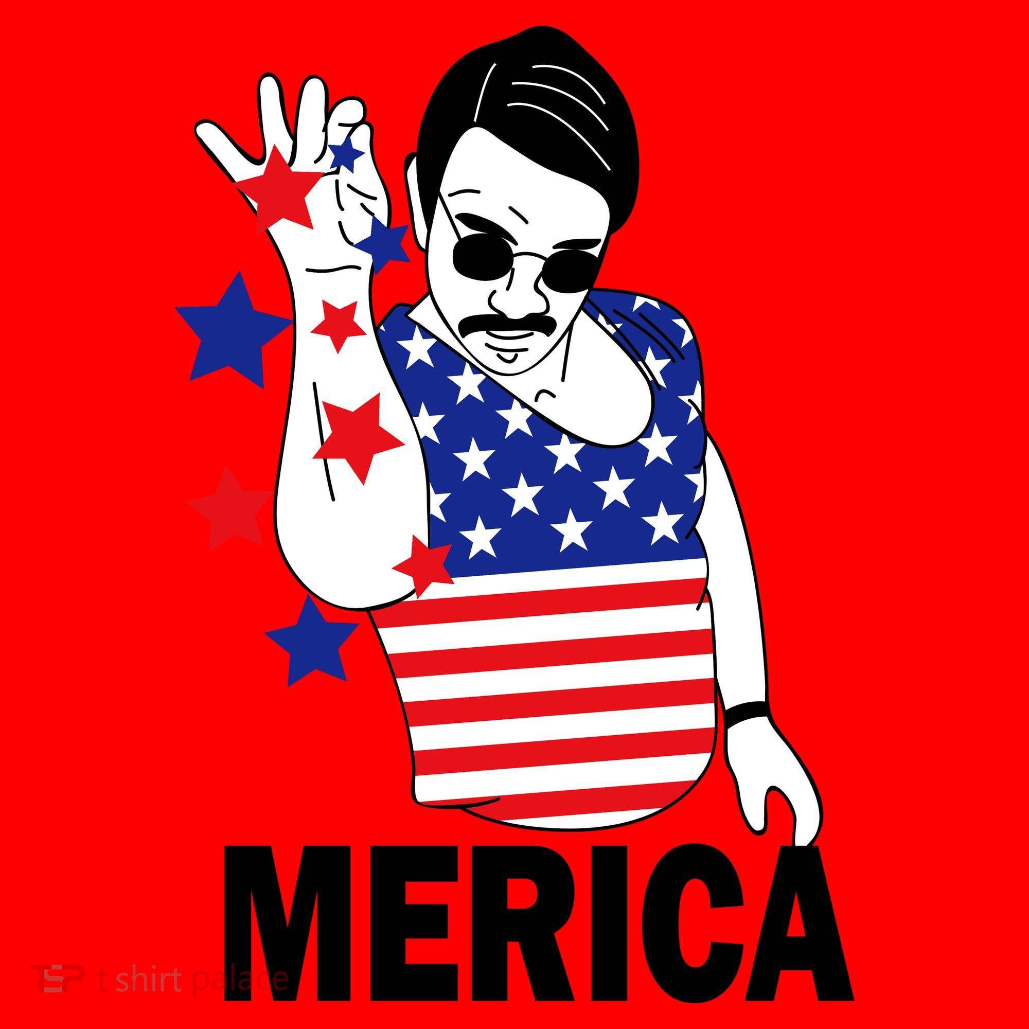 USA Salt Bae Merica Santa Hat