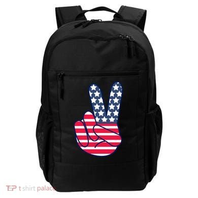 USA Simple Peace Sign Backpack