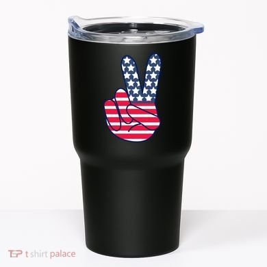 USA Simple Peace Sign Tumbler