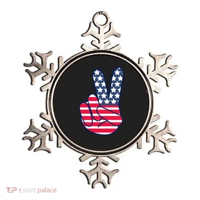 USA Simple Peace Sign Ornament
