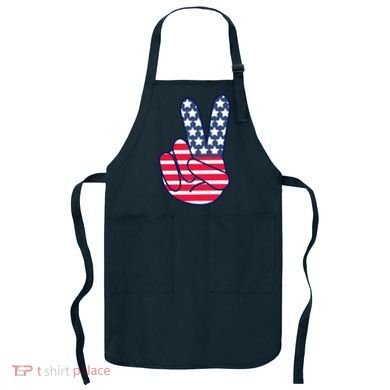 USA Simple Peace Sign Apron