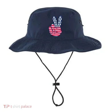 USA Simple Peace Sign Bucket Hat