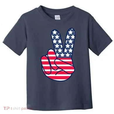 USA Simple Peace Sign Toddler T-Shirt