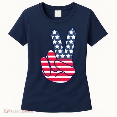 USA Simple Peace Sign Women's T-Shirt