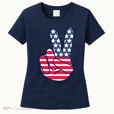 USA Simple Peace Sign Women's T-Shirt