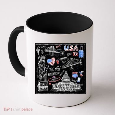 USA Sketch Coffee Mug