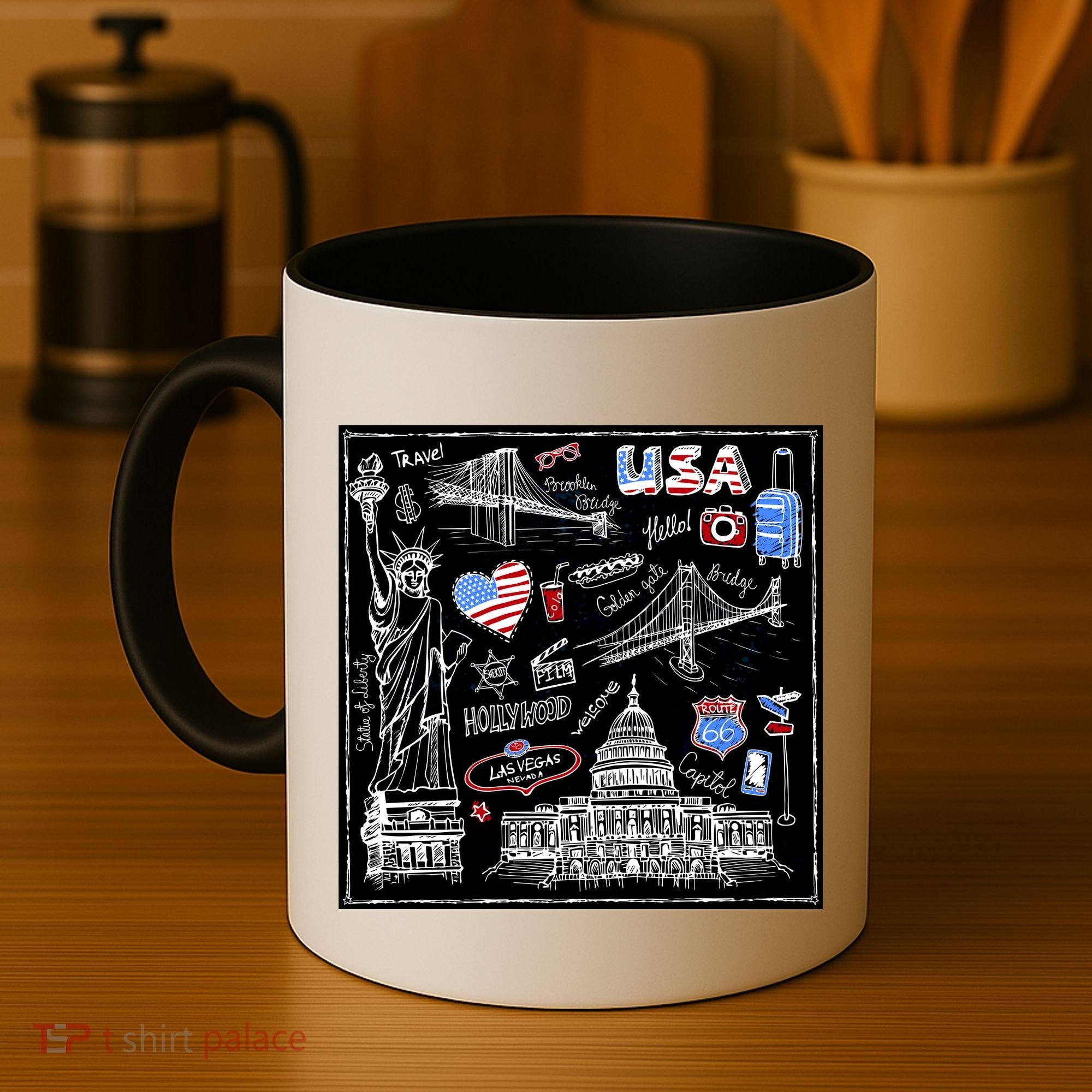 USA Sketch Coffee Mug