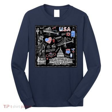 USA Sketch Long Sleeve Shirt