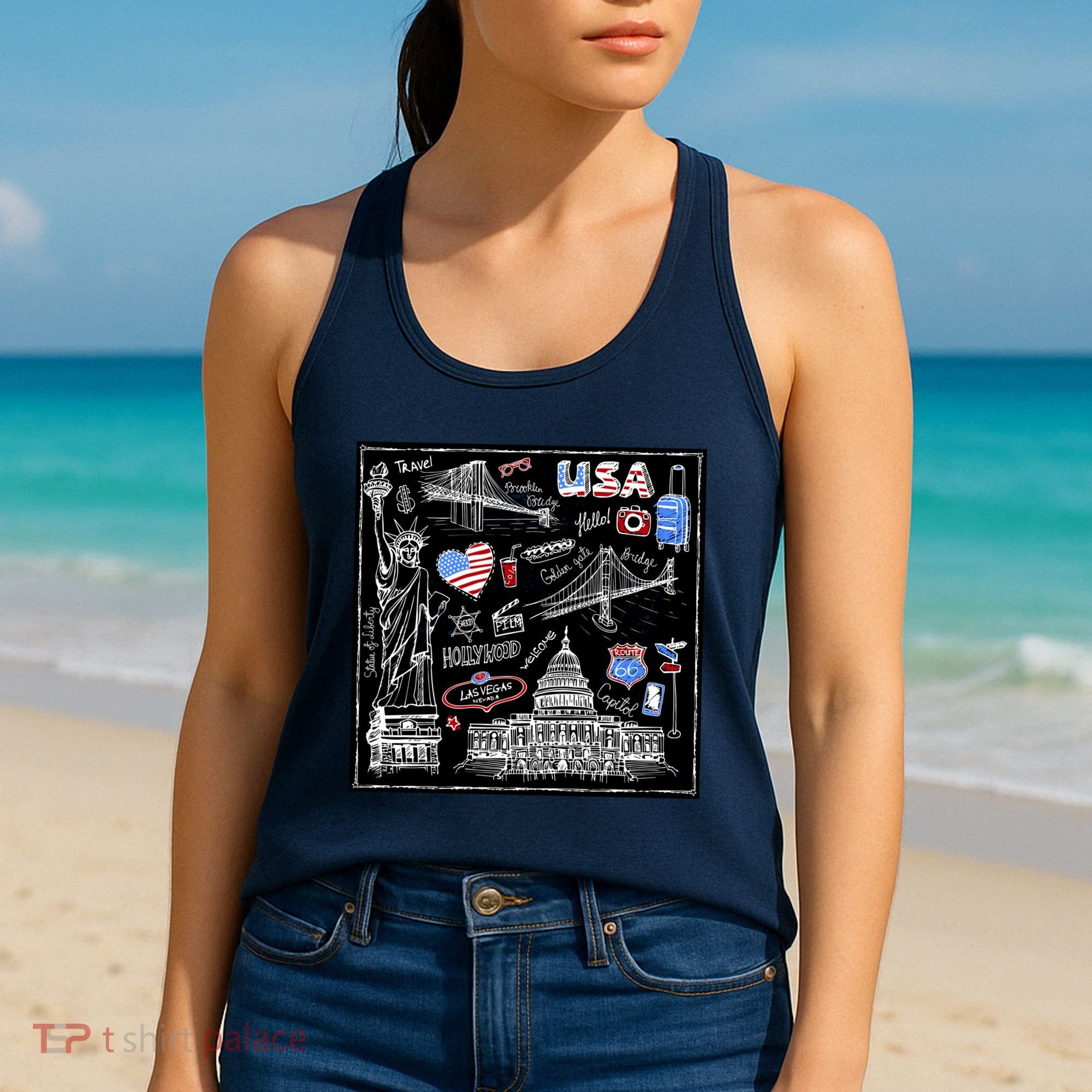 USA Sketch Women's Tank Top